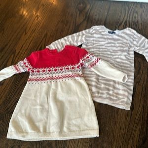 2 gap sweater dresses baby 18-24